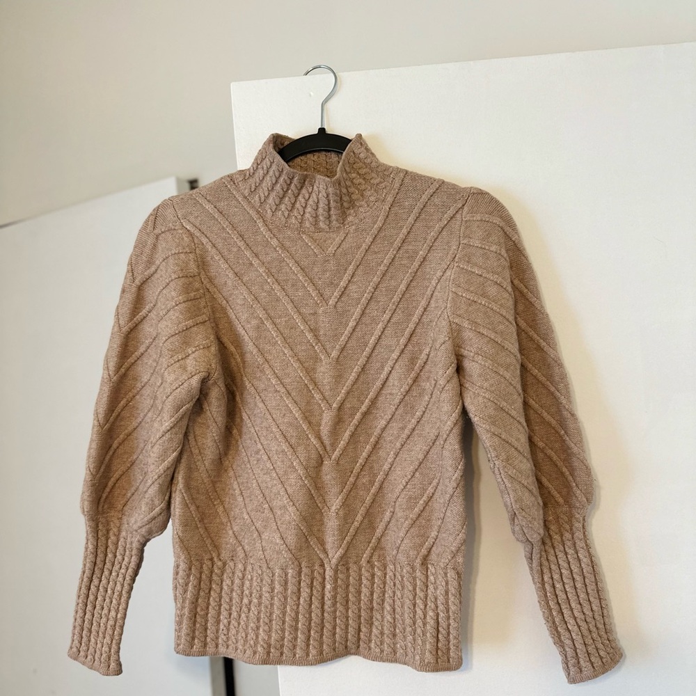 Catherine Malandrino Tan Cowl Sweater